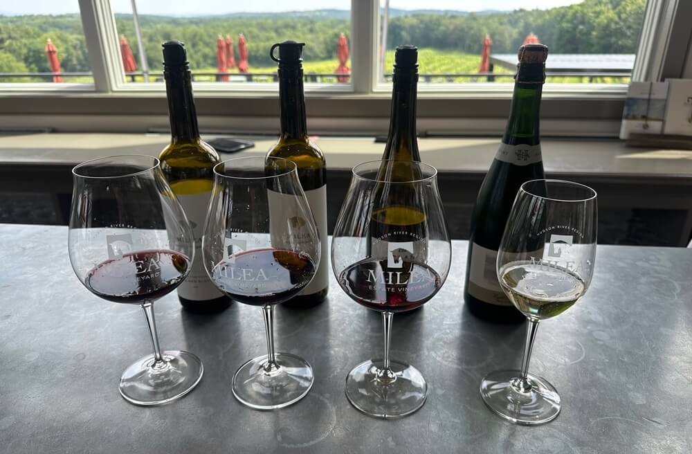 Milea Estate Vineyard flight