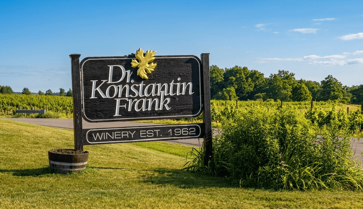 Dr Konstantine Frank Winery Sign