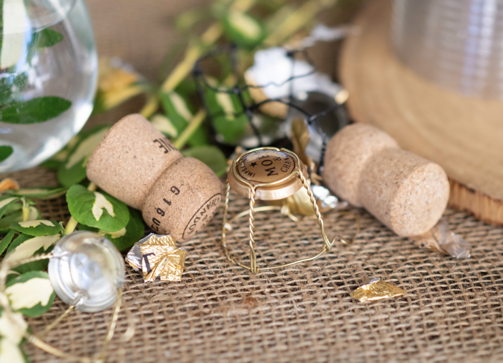 champagne cork metal cap and wire cage