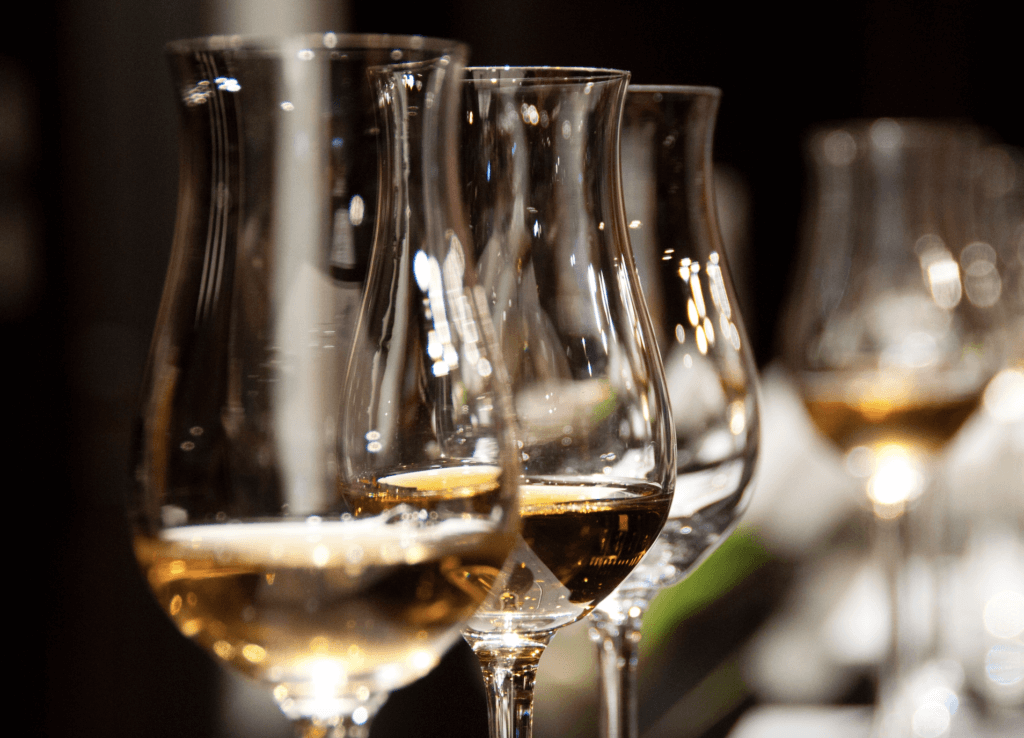 wine glass selection