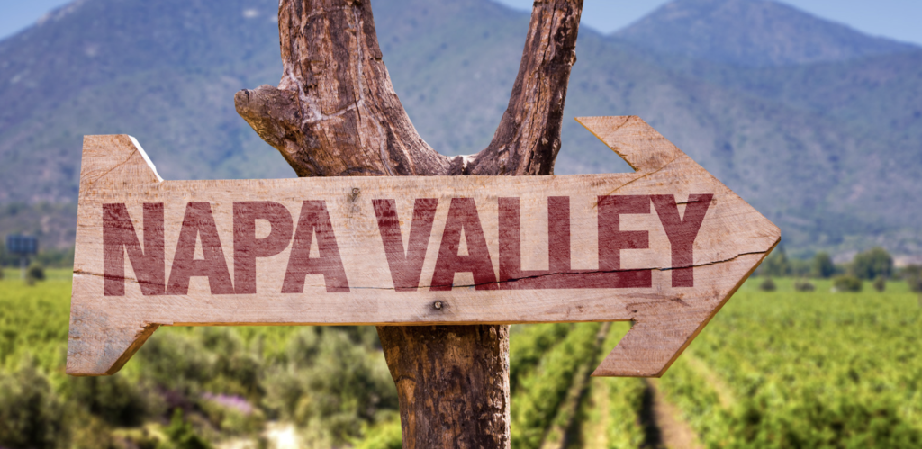 sign pointing to Napa Valley 