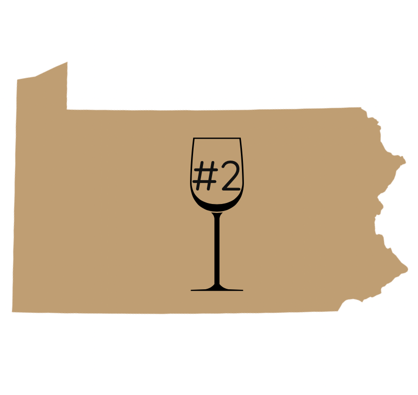 second best winery in Pennsylvania award