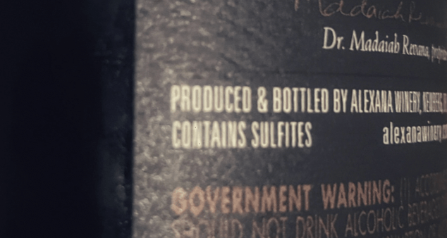 wine label sulfites